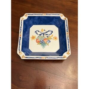Bernardaud Limoges Borghese Square Vide-Poche Valet Tray Ashtray France